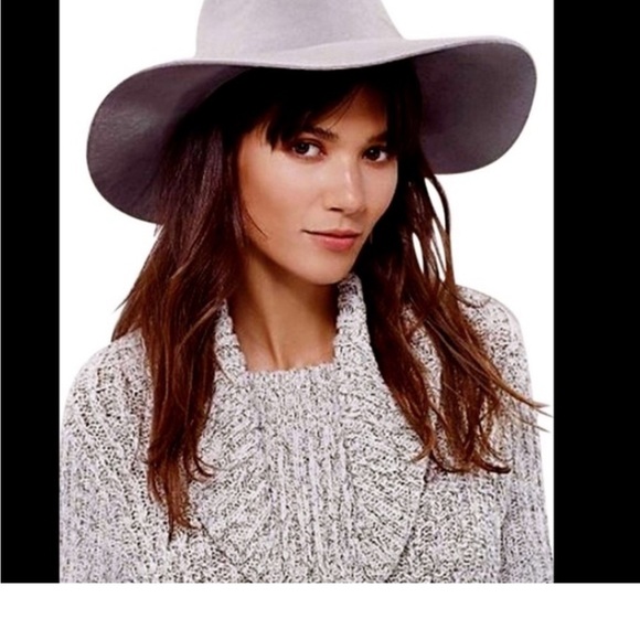 Free People X Exclusive chance Matador gray smoke wool felt hat adjustable - Picture 2 of 7